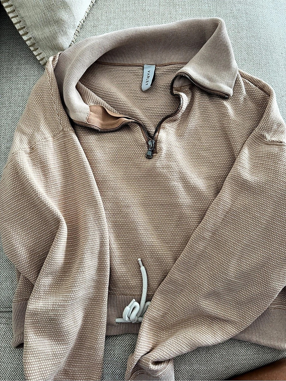Varley Aurora Half-Zip Knit Zip Jacket in Pink Size Small Like New